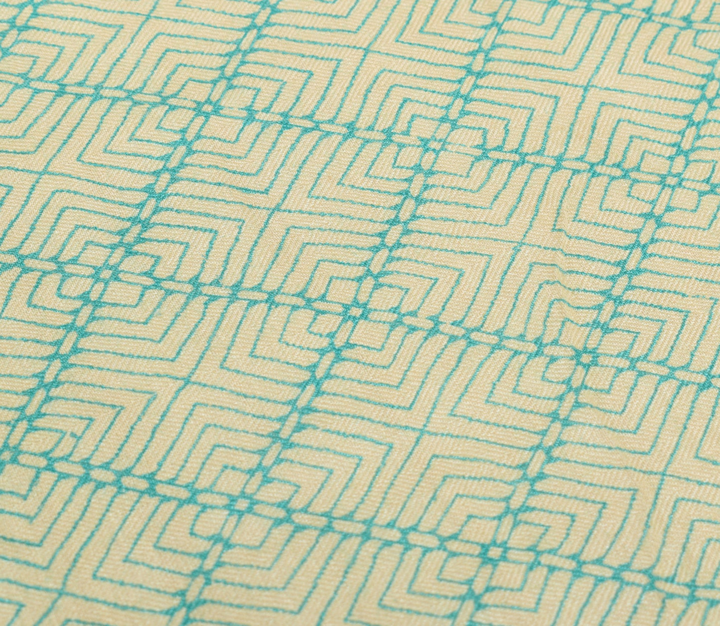 Sushila Vintage Cream Dupatta 100% Pure woolen Printed Soft Indian Long Stole