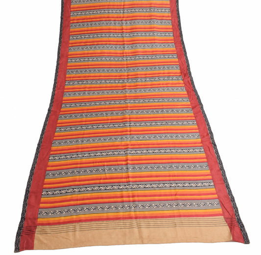 Sushila Vintage Multi-Color Dupatta Soft Pure Woolen Hand Block Print Long Stole
