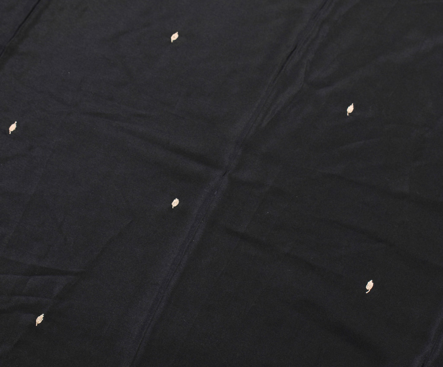 Sushila Vintage Black Zardozi Work Dupatta Art Crepe Soft Classy LongStole Hijab