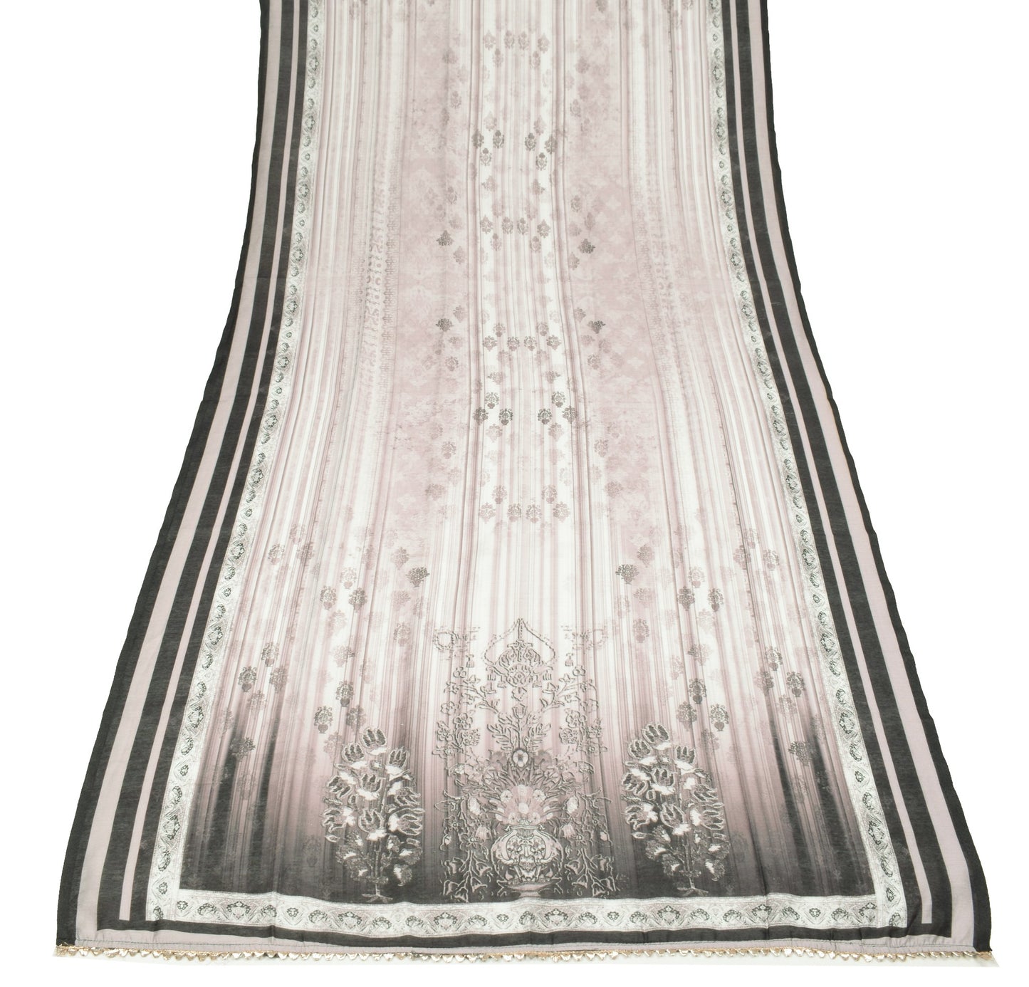 Sushila Vintage Digital Printed Dupatta Art Cotton Silk Floral Indian Long Stole