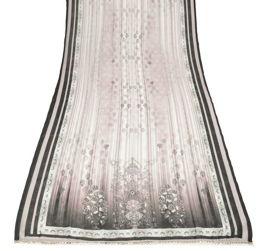Sushila Vintage Digital Printed Dupatta Art Cotton Silk Floral Indian Long Stole