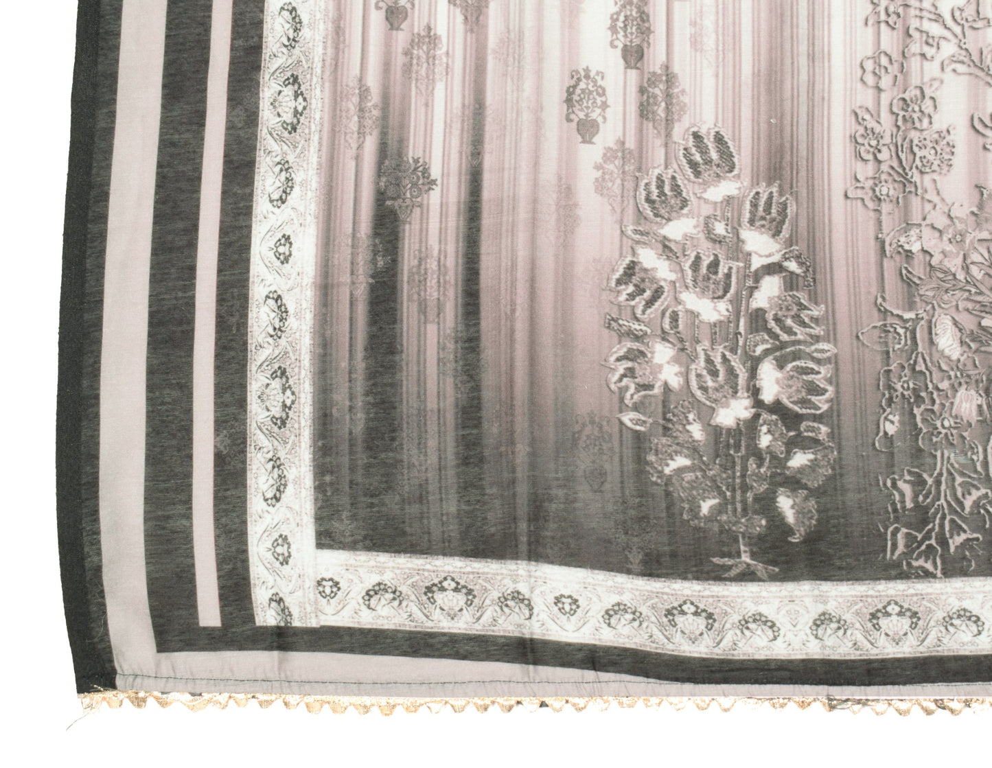 Sushila Vintage Digital Printed Dupatta Art Cotton Silk Floral Indian Long Stole