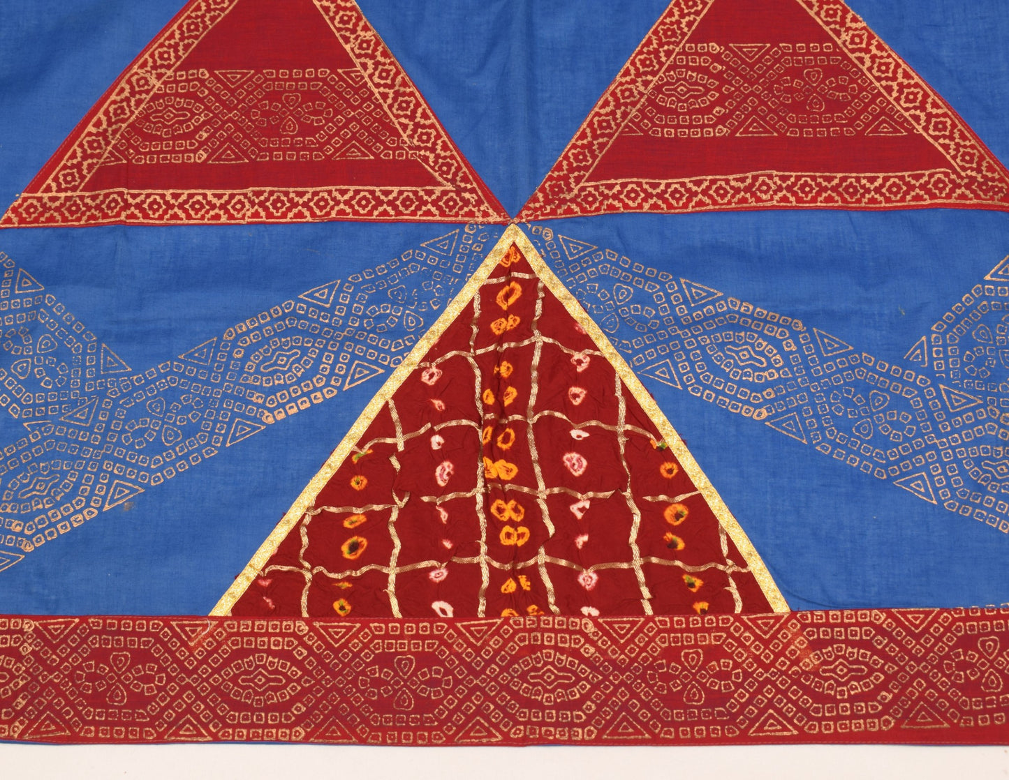 Sushila Vintage Blue Dupatta Pure Cotton Bandhani Printed Handmade Long Stole