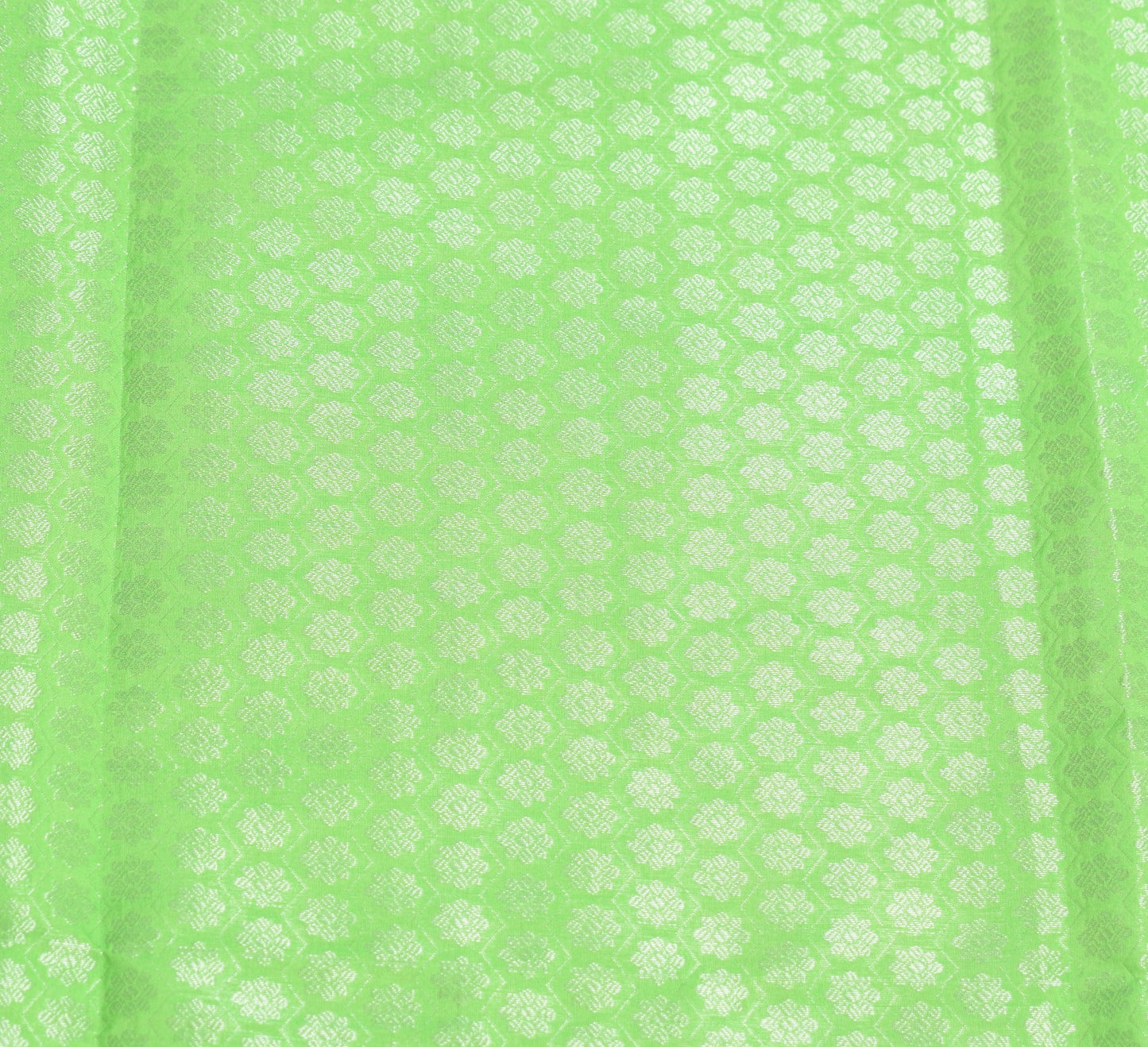 Sushila Vintage Parrot Green Dupatta Art Silk Zari Brocade Floral Indian Stole