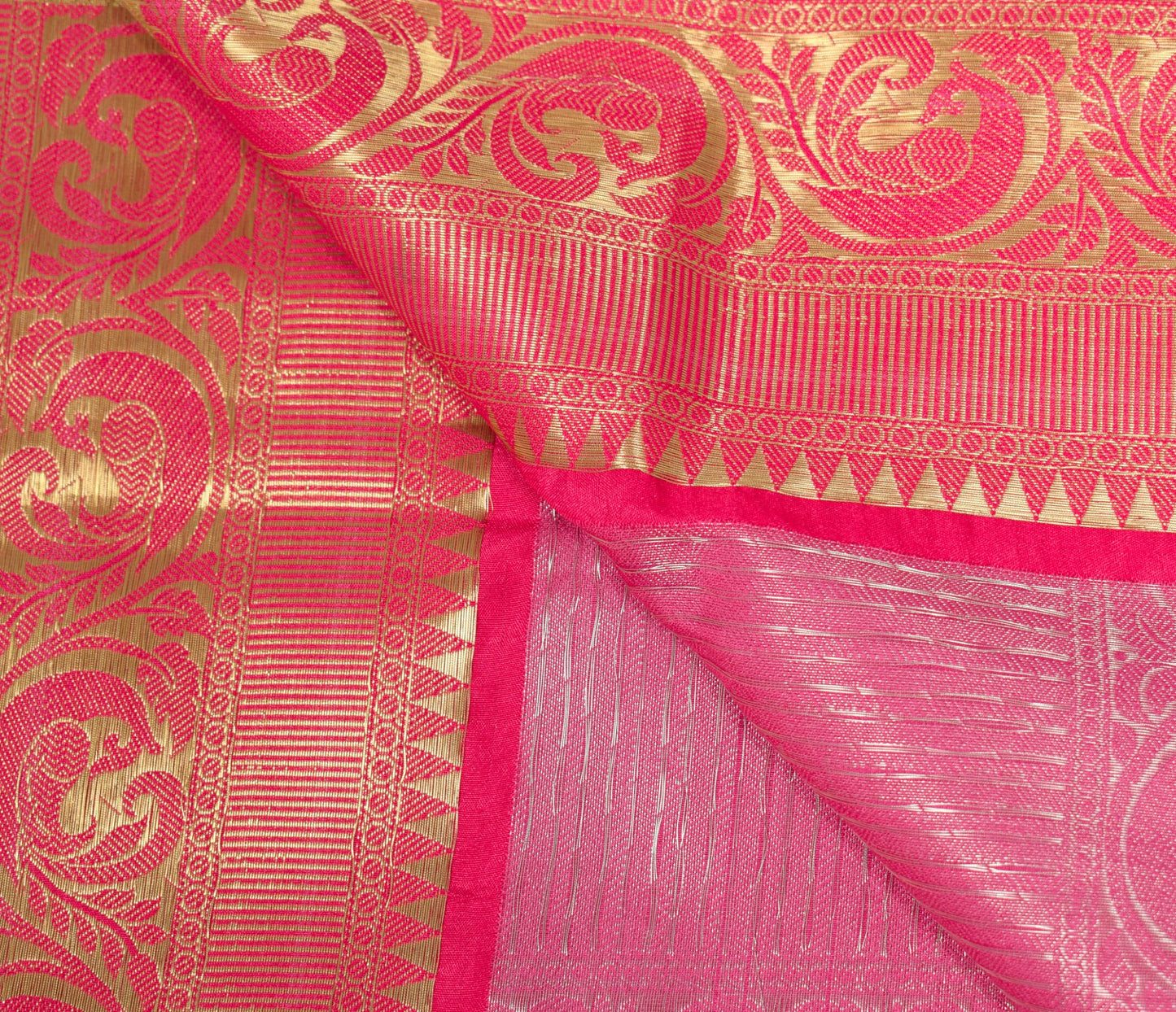 Sushila Vintage Parrot Green Dupatta Art Silk Zari Brocade Floral Indian Stole