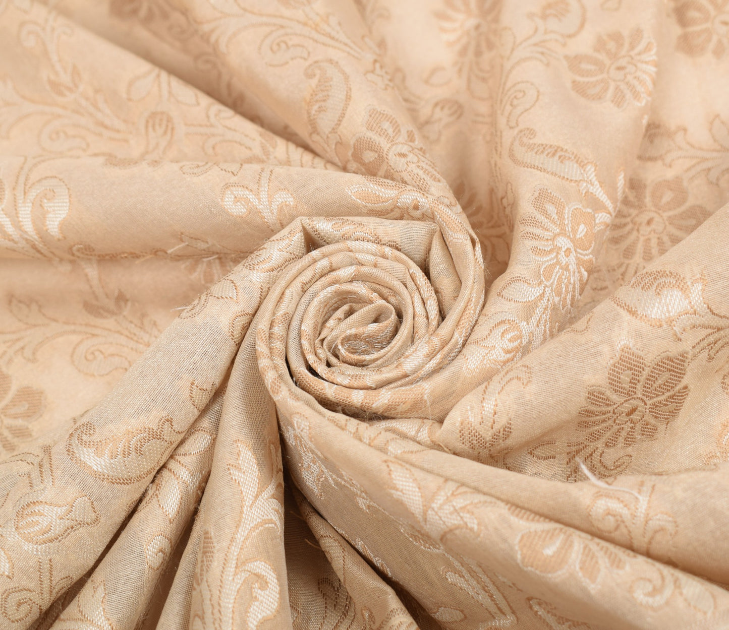 Sushila Vintage Resham Woven Dupatta Art Cotton Silk Cream Indian Long Stole