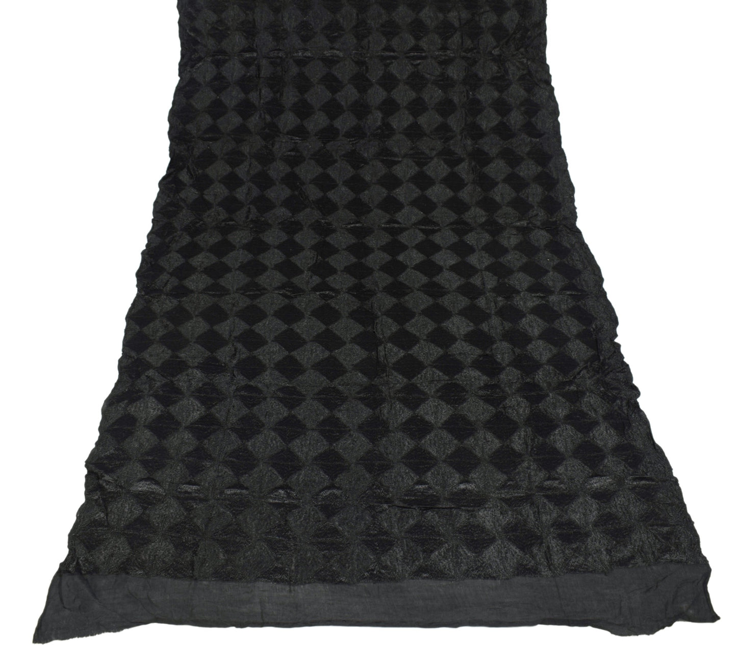 Sushila Vintage Phulkari Heavy Dupatta Pure chiffon Embroidered Black Long Stole