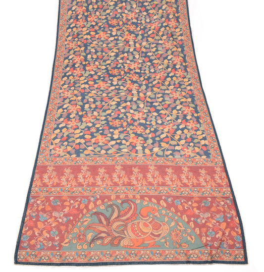 Sushila Vintage Pure Cotton Silk Dupatta Multi-Color Kalamkari Print Long Stole