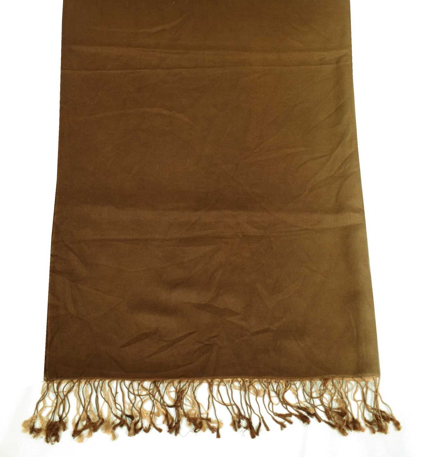 Sushila Vintage Woven Brown Dupatta 100% Pure Wool Soft & Warm Long Shawl/Stole