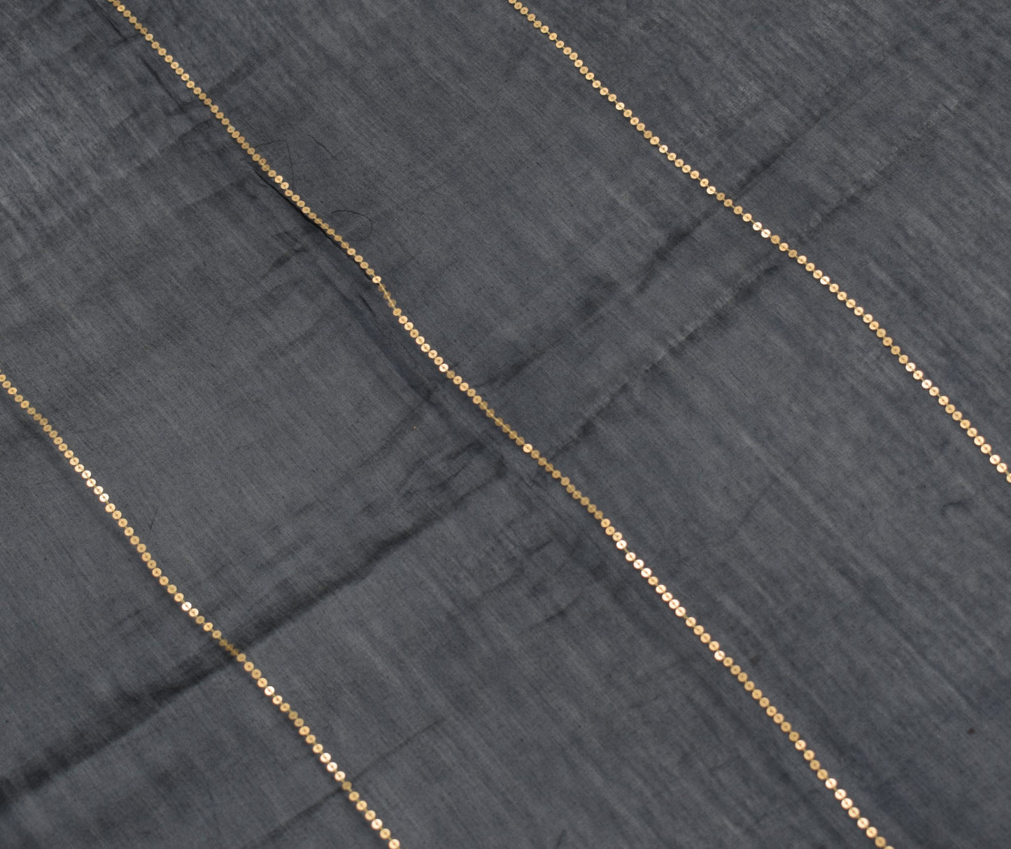 Sushila Vintage Black Woven Dupatta Contract Border Pure Cotton Silk Long Stole