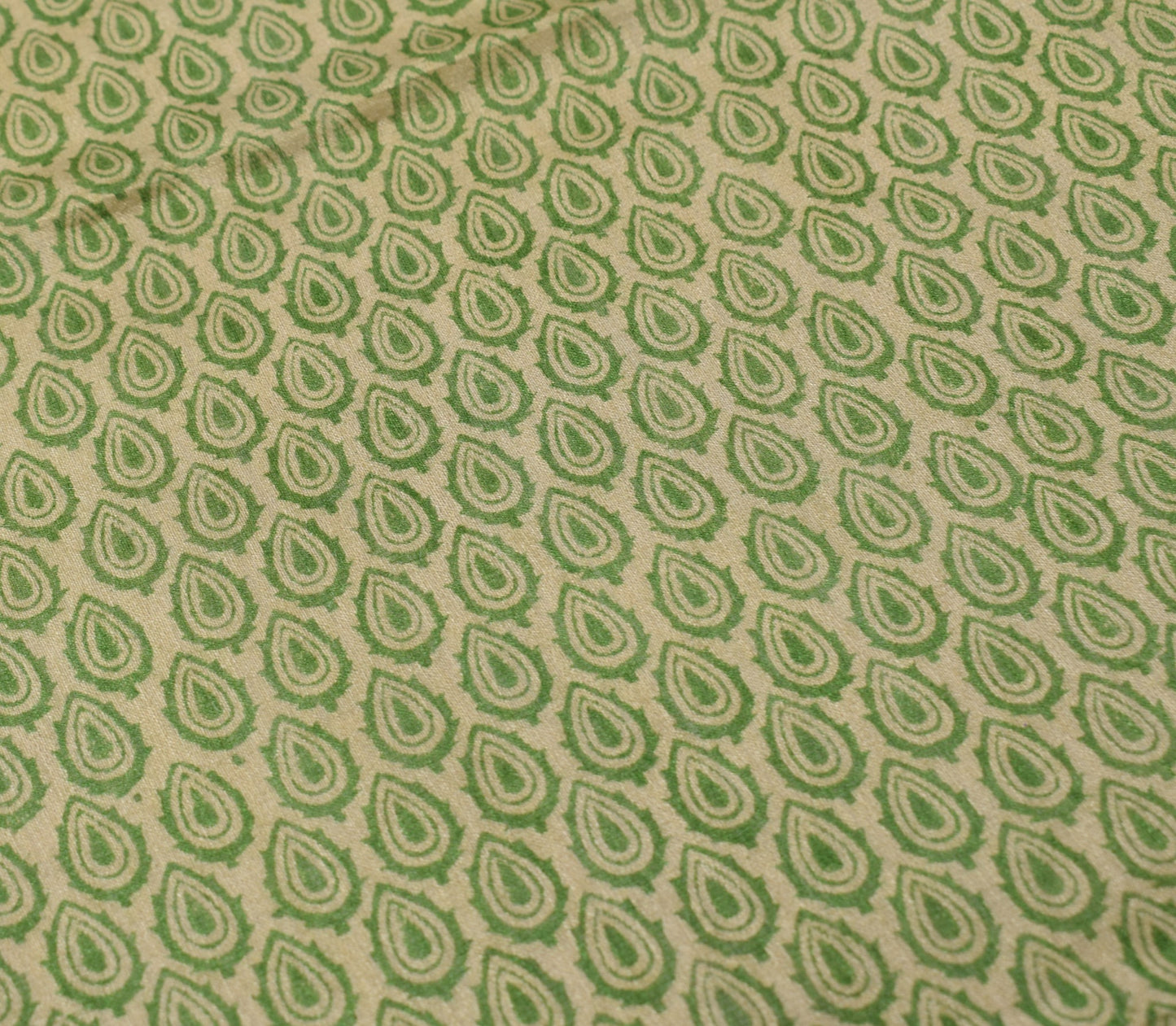 Sushila Vintage Cream Dupatta Pure Woolen Hand Block Printed Long Stole Shawl