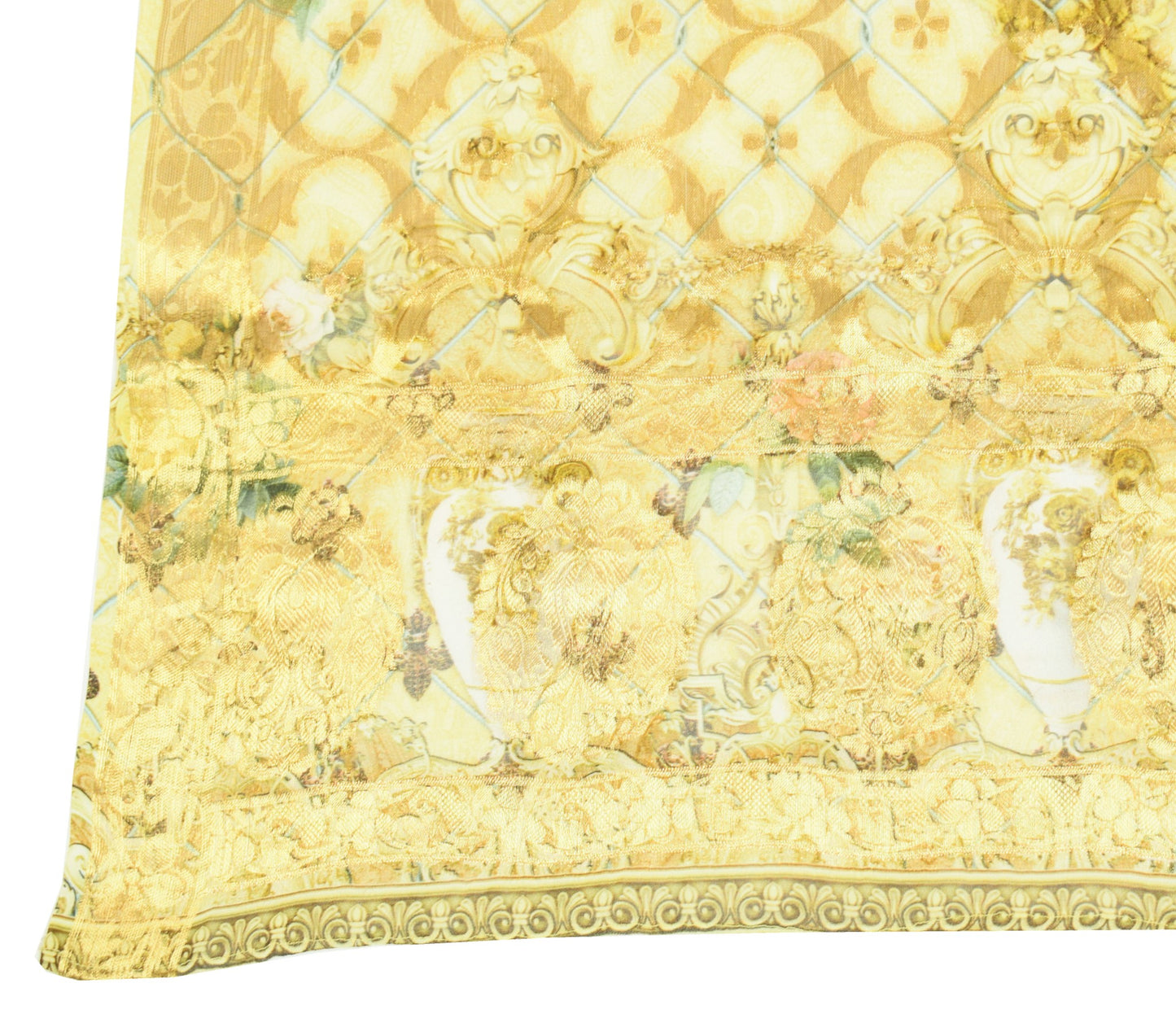 Sushila Vintage Yellow Dupatta Digital Printed Pure Georgette Silk Long Stole