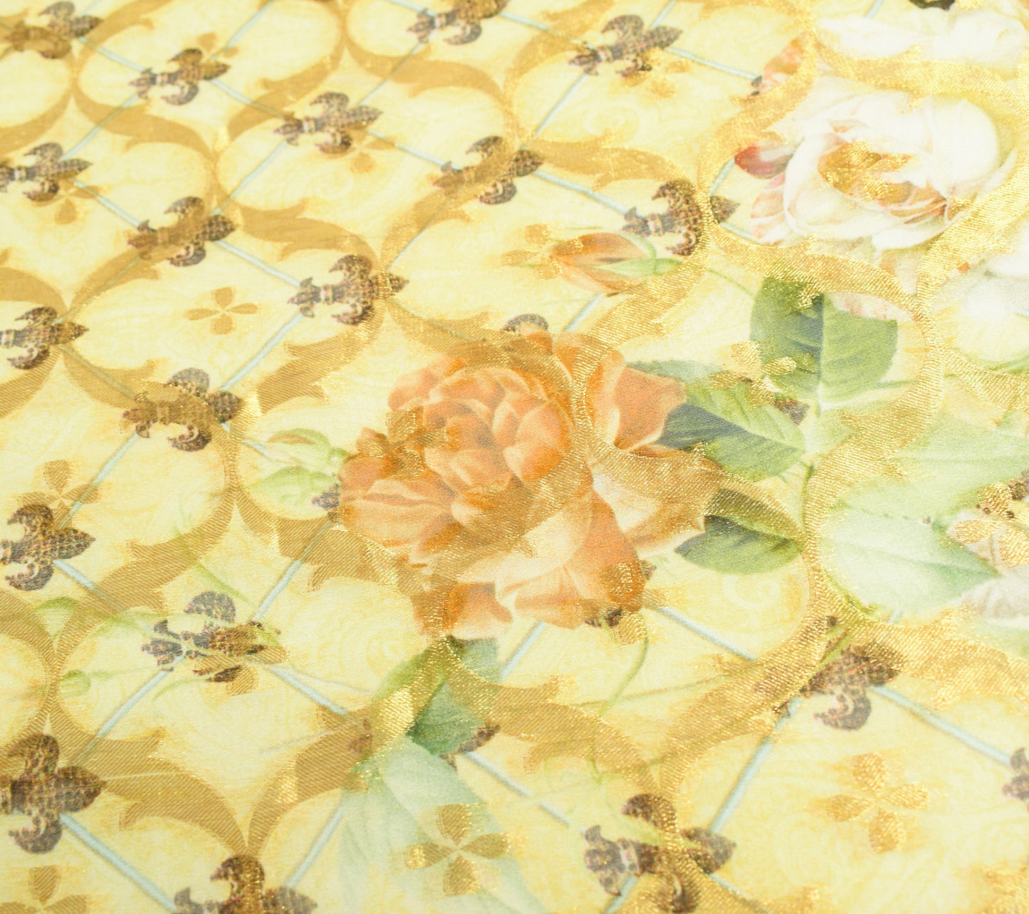 Sushila Vintage Yellow Dupatta Digital Printed Pure Georgette Silk Long Stole