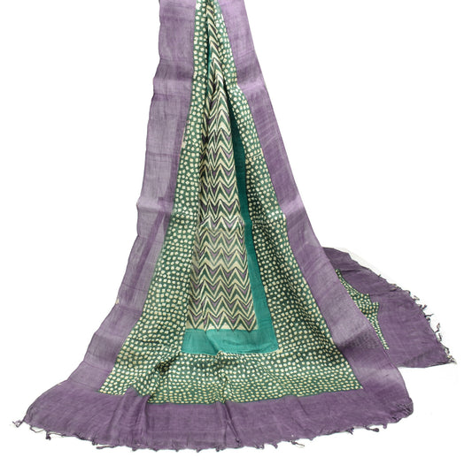Sushila Vintage Pure Cotton Silk Dupatta Hand Printed Multi-Color Long Stole