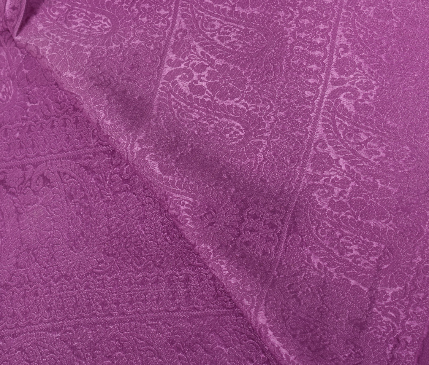 Sushila Vintage Green Purple Dupatta Pure Georgette Floral Woven Soft Long Stole