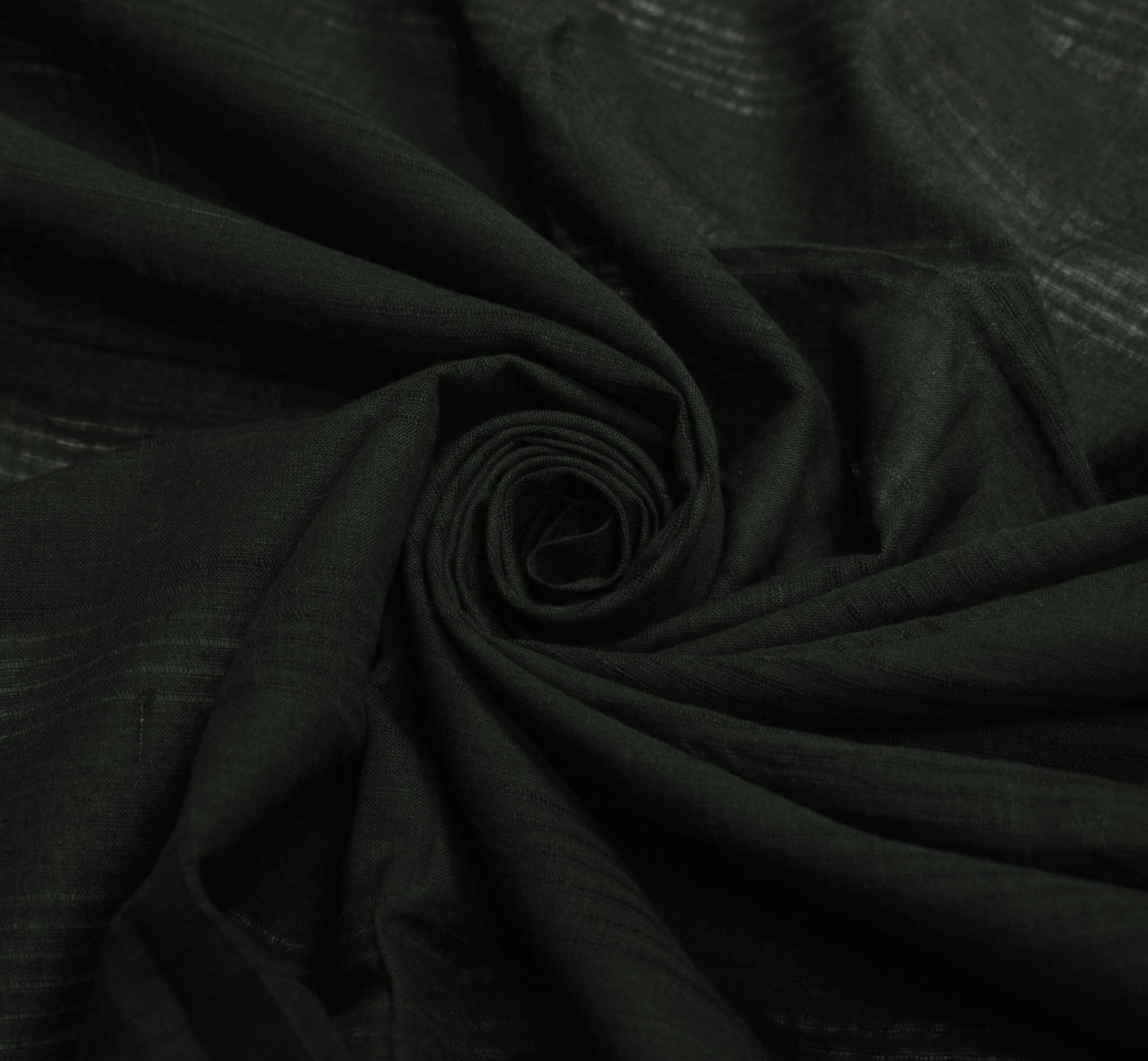 Sushila Vintage Black Dupatta Pure Cotton Woven Zari Broacde Long Stole Hijab