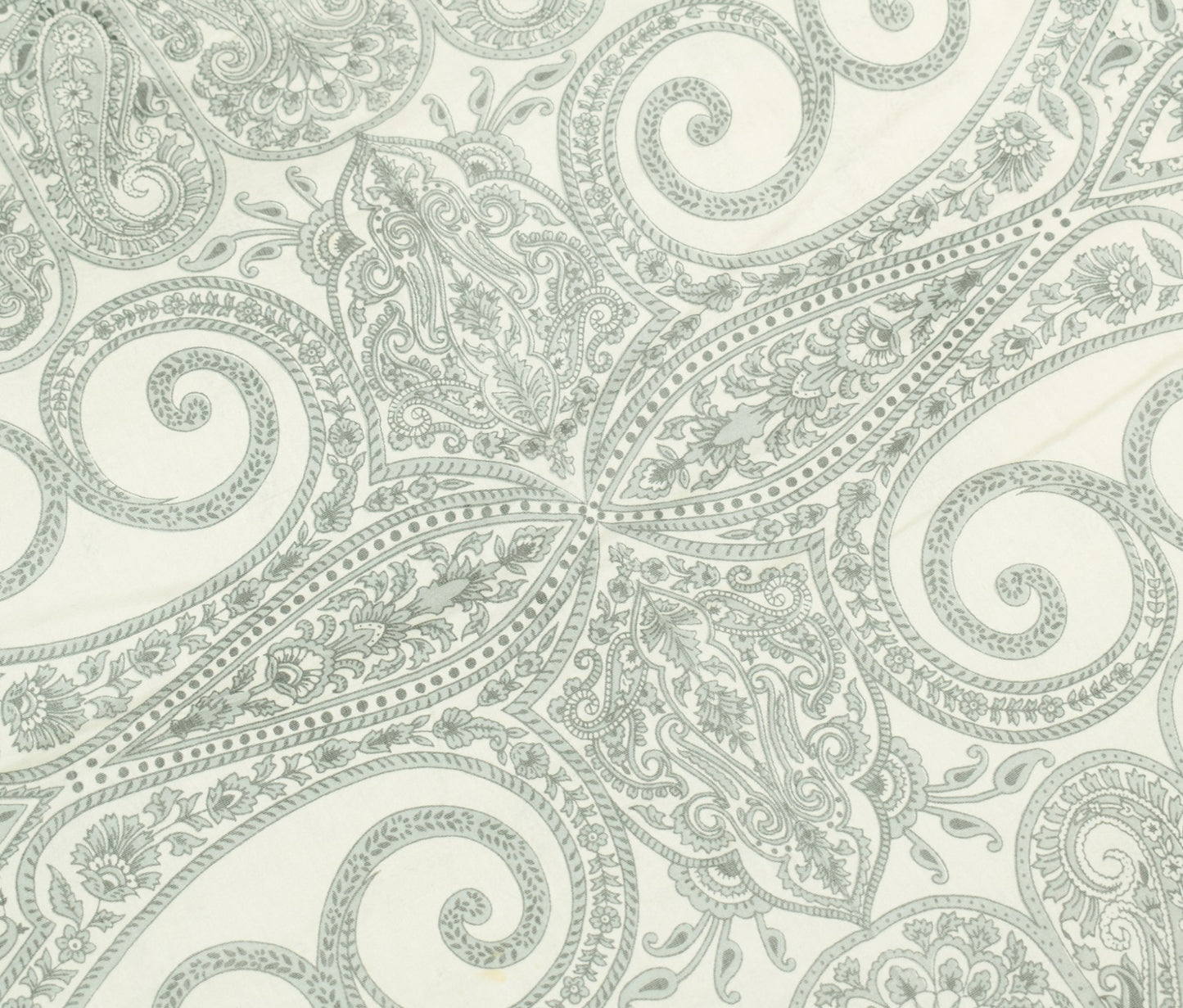 Sushila Vintage Gray Dupatta 100% Pure Cotton Paisley Printed Long Stole Scarves