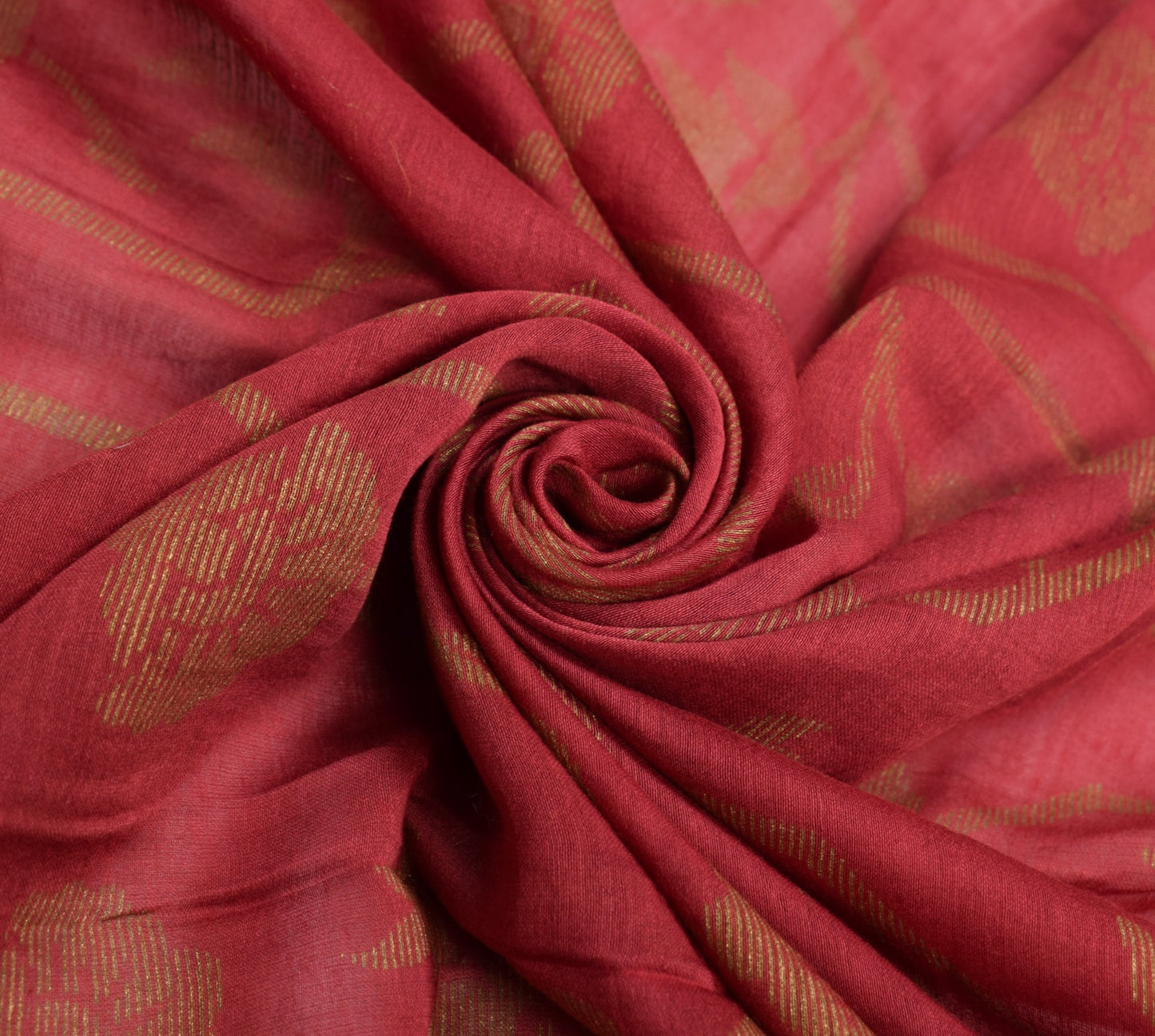 Sushila Vintage Maroon BRANDED Dupatta Printed Woven Pure Cotton Silk Long Stole
