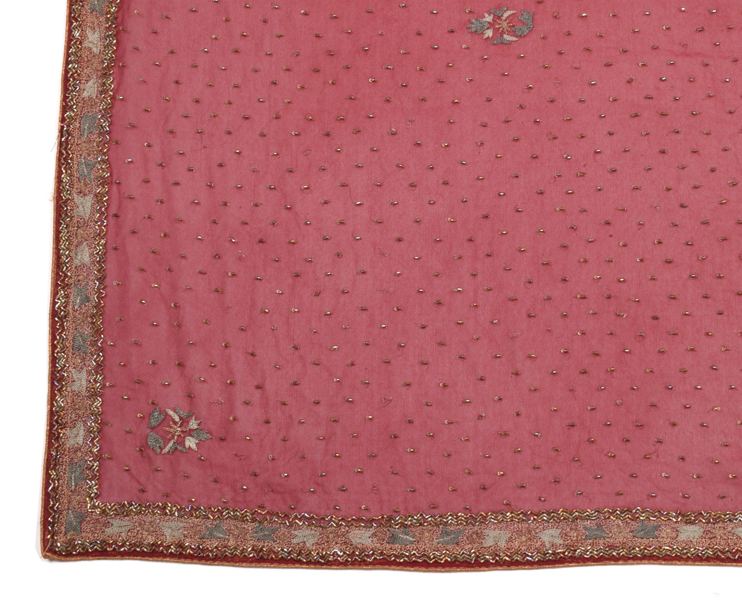 Sushila Vintage Maroon Wedding Dupatta Pure Georgette Hand Embellish Long Stole