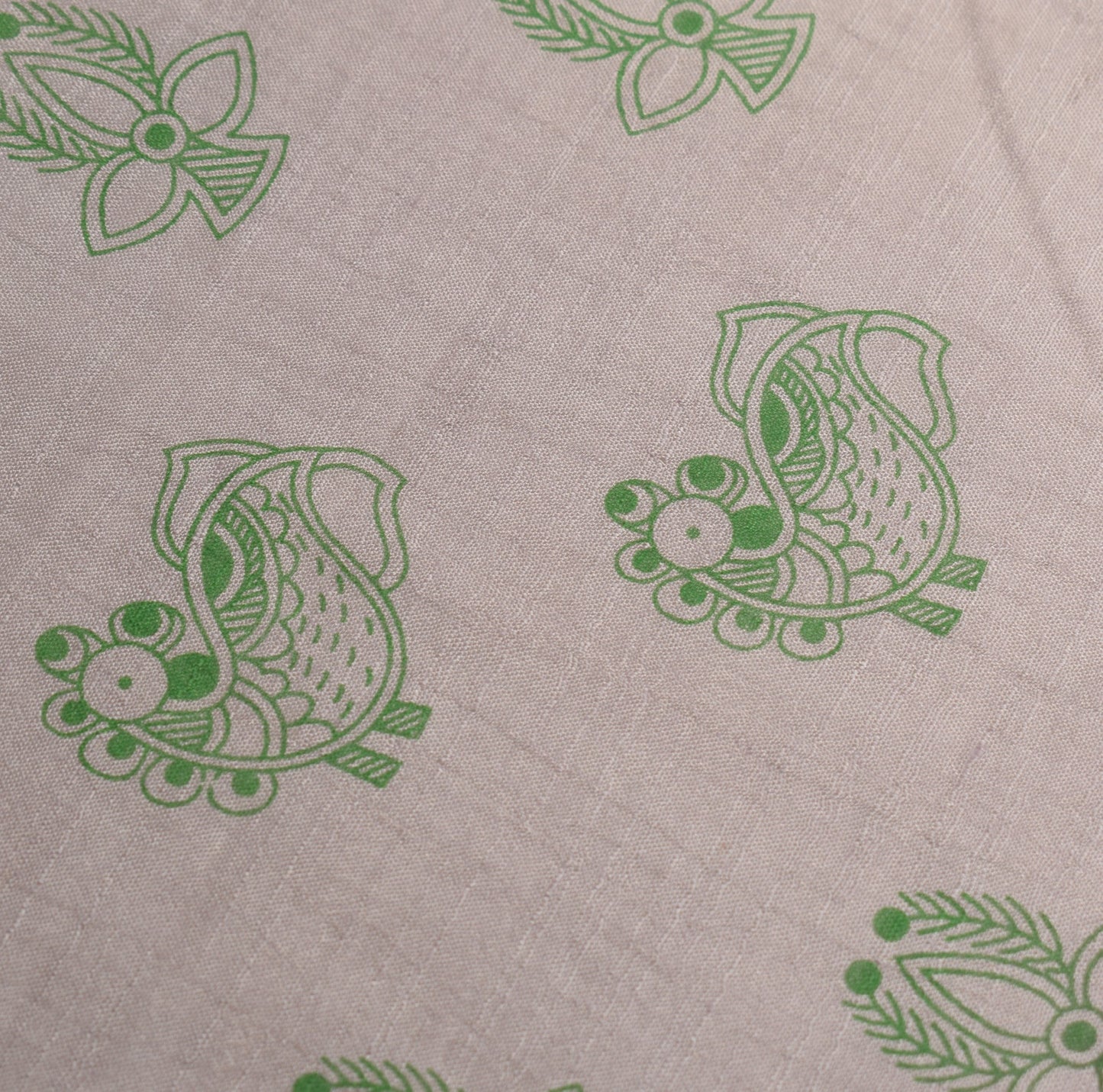 Sushila Vintage Madhubani Hand Printed Dupatta Gray Pure Cotton Soft Long Stole