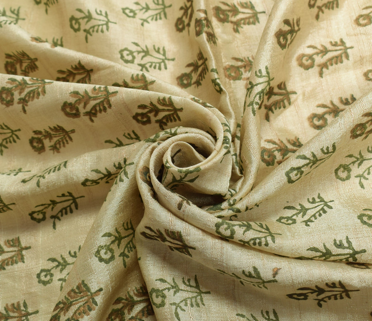 Sushila Vintage Cream Dupatta 100% Pure Rayon Hand Block Printed Long Stole Wrap
