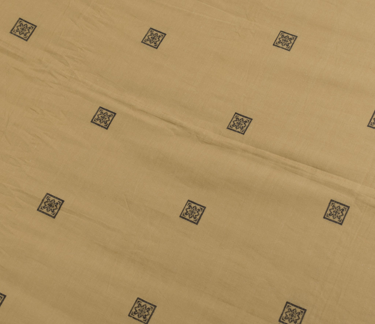 Sushila Vintage Ikat Handloom Dupatta Pure Cotton Brown Figure Woven Long Stole