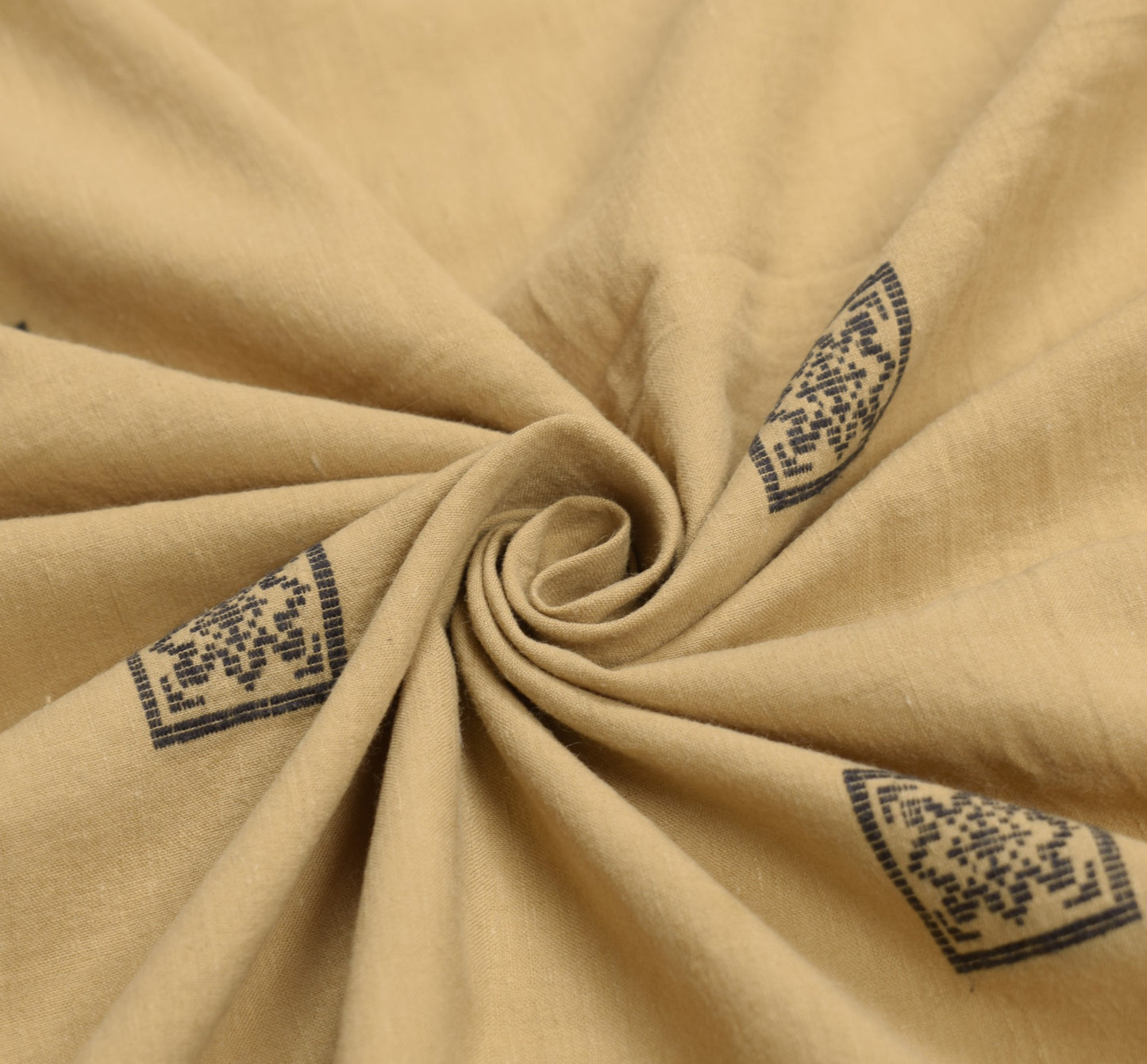 Sushila Vintage Ikat Handloom Dupatta Pure Cotton Brown Figure Woven Long Stole