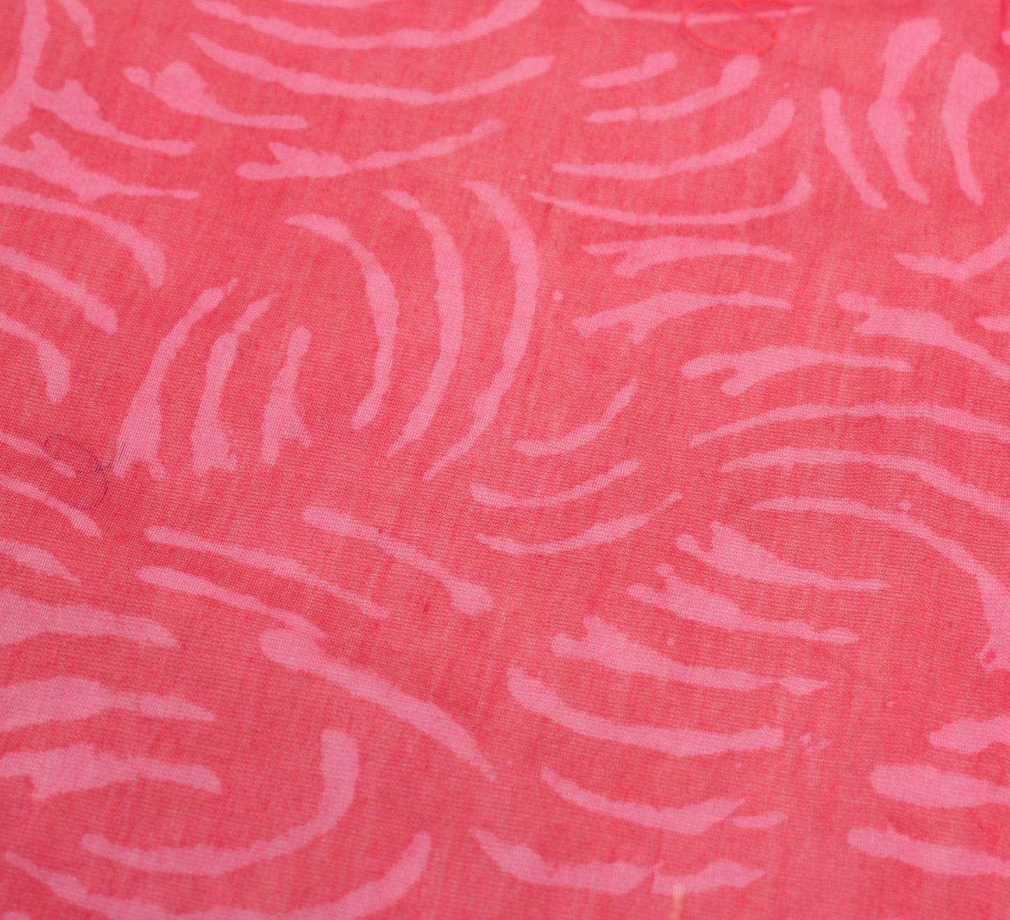 Sushila Vintage Batik Printed Dupatta Pure Cotton Silk Pink Long Stole Hijab