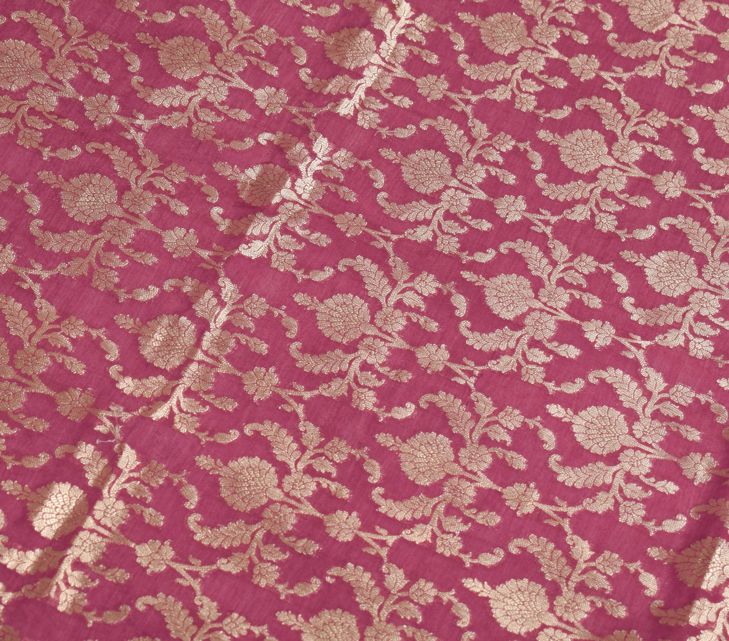 Sushila Vintage Mauve Banarasi Dupatta Pure Cotton Silk Zari Woven Long Stole