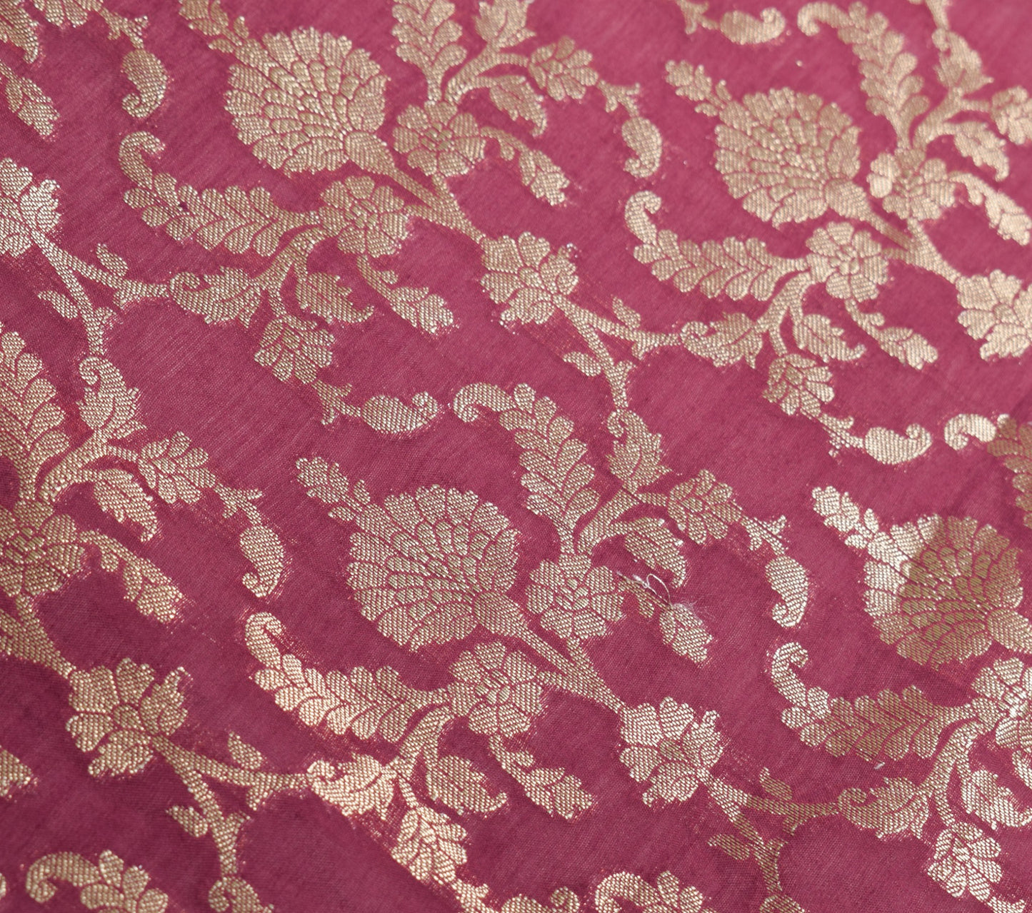 Sushila Vintage Mauve Banarasi Dupatta Pure Cotton Silk Zari Woven Long Stole