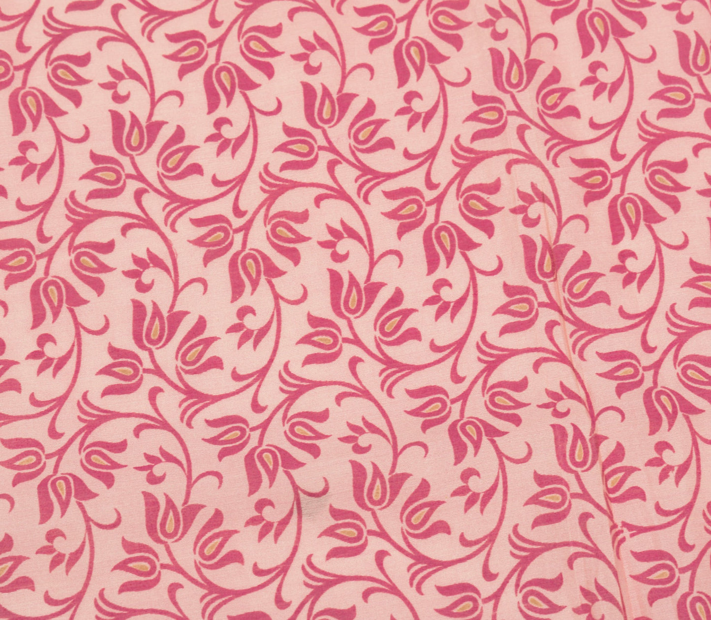 Sushila Vintage Light Pink Floral Dupatta Pure Cotton Silk Printed Long Stole