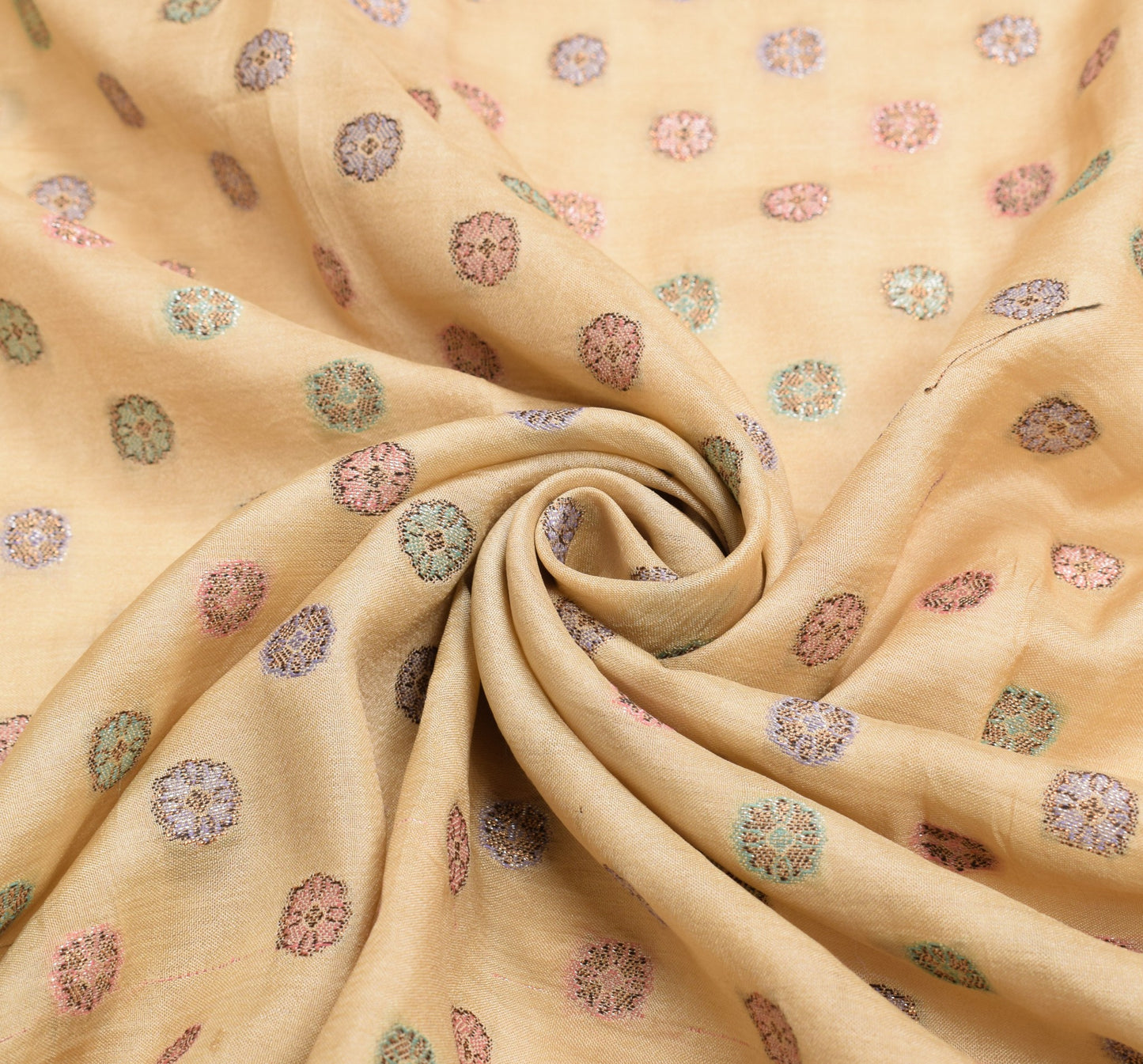 Sushila Vintage Pure Tussar Silk Dupatta Woven Sequins Work Brown Long Stole
