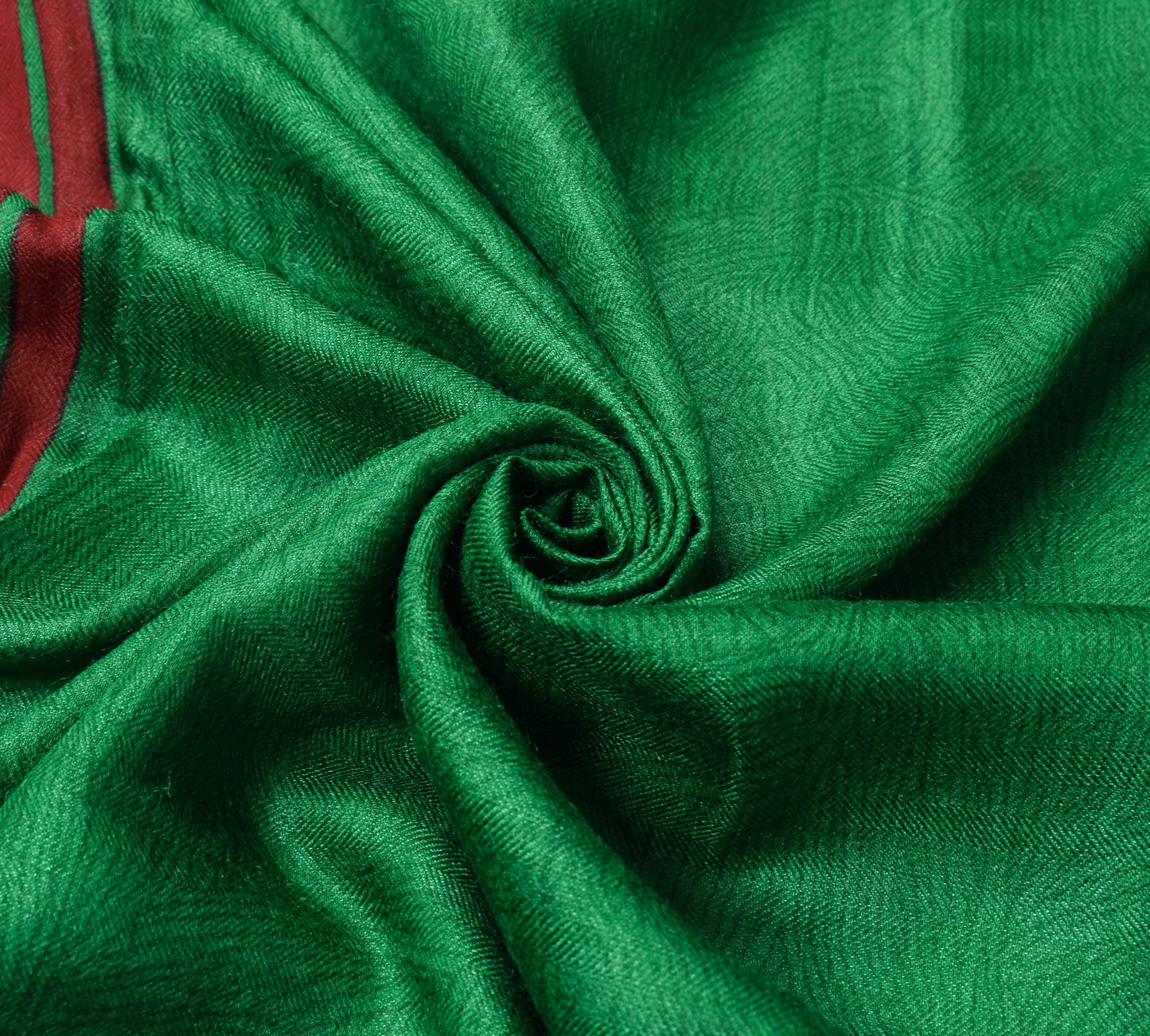 Sushila Vintage Green Printed Dupatta 100% Pure Woolen Soft Shawl Long Stole