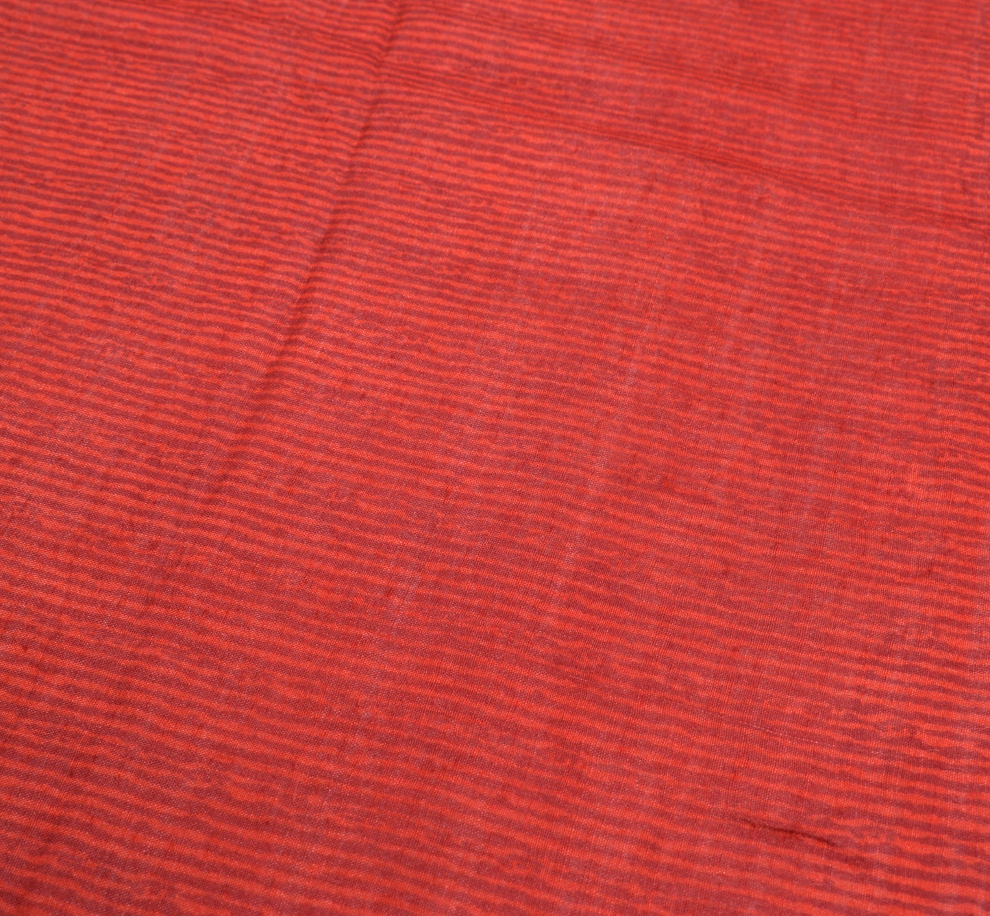 Sushila Vintage Red Stripe Dupatta Pure Cotton Silk Woven Block Print Long Stole
