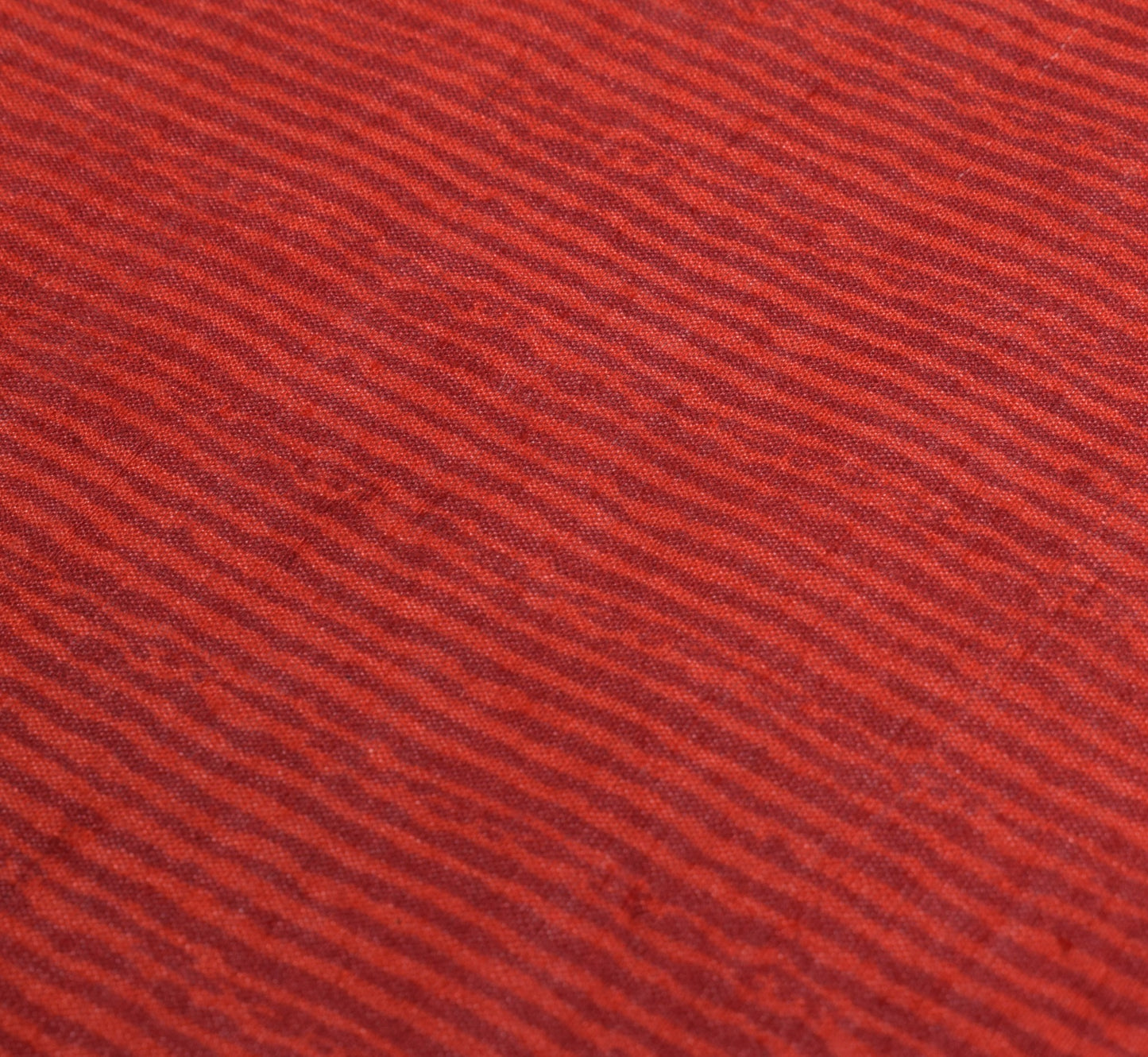 Sushila Vintage Red Stripe Dupatta Pure Cotton Silk Woven Block Print Long Stole