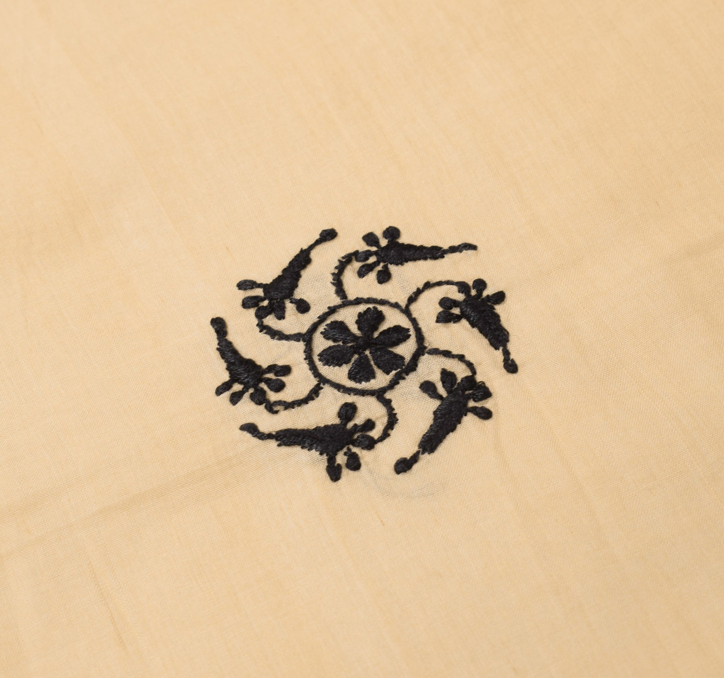 Sushila Vintage Hand Embroidered Dupatta 100% Pure Cotton Floral Soft Long Stole