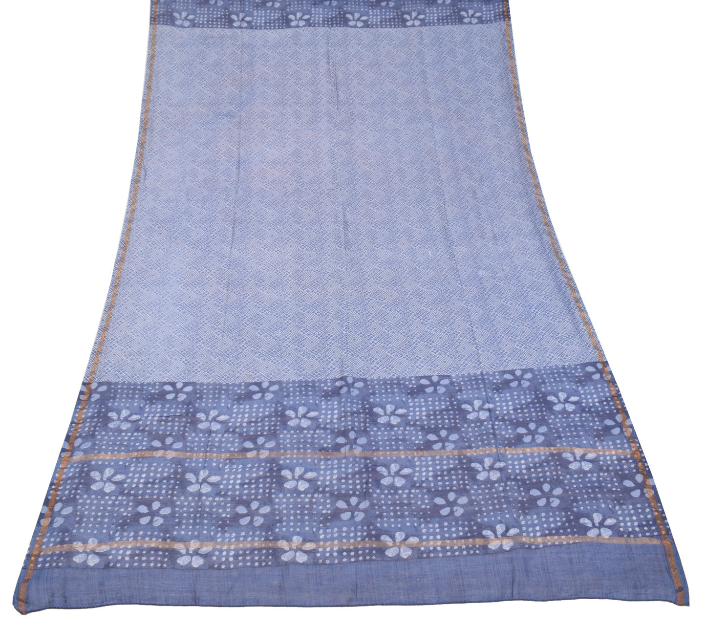 Sushila Vintage Black Dupatta Pure Cotton Silk Printed Geometric Soft Long Stole