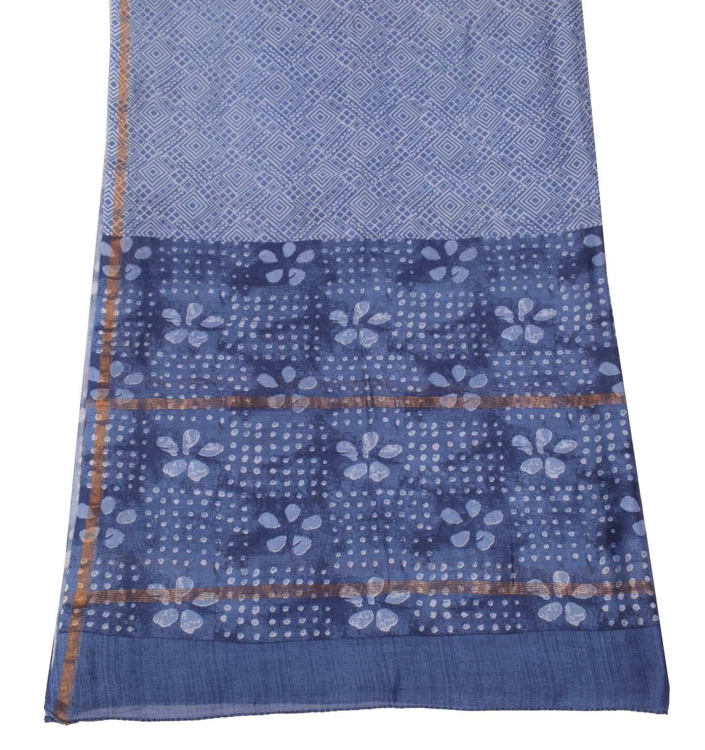 Sushila Vintage Black Dupatta Pure Cotton Silk Printed Geometric Soft Long Stole