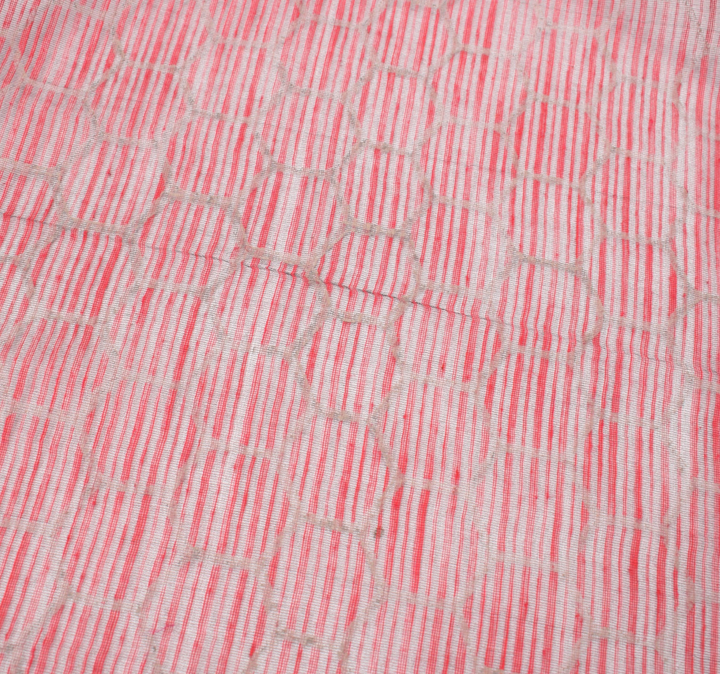 Sushila Vintage Maroon Woven Dupatta Art Cotton Silk Woven Stripes Long Stole