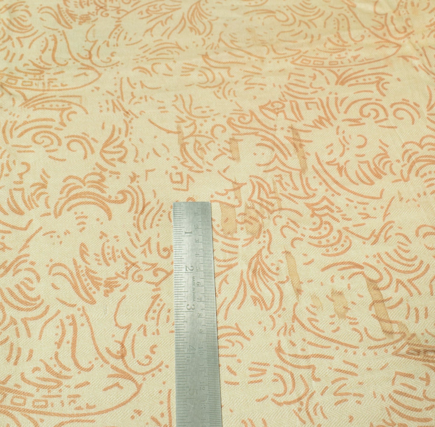 Sushila Vintage Cream Woven Dupatta Pure Woolen Printed Soft Wrap Long Stole