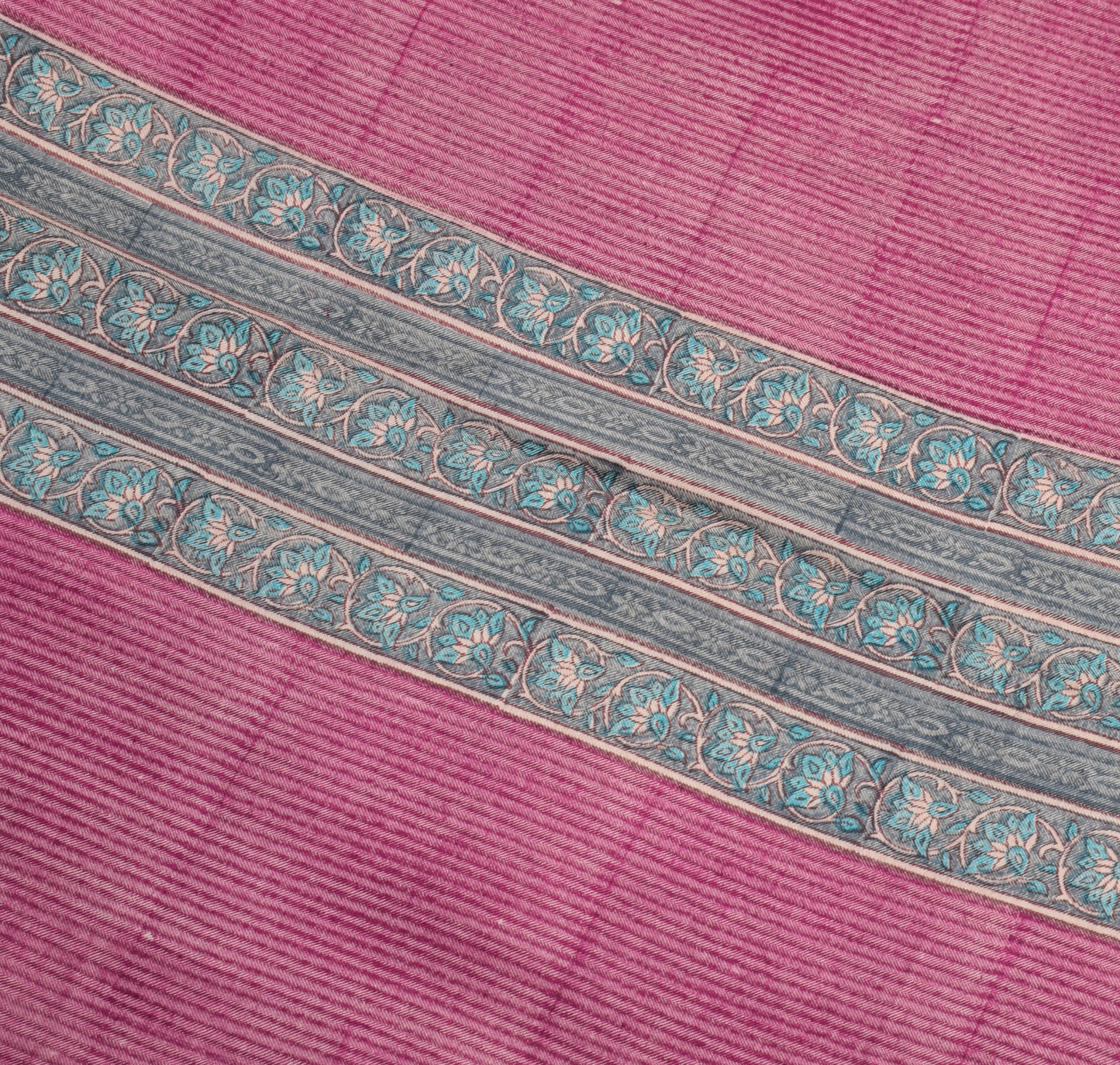 Sushila Vintage Magenta Dupatta Pure Woolen Hand Block Print Soft Long Stole