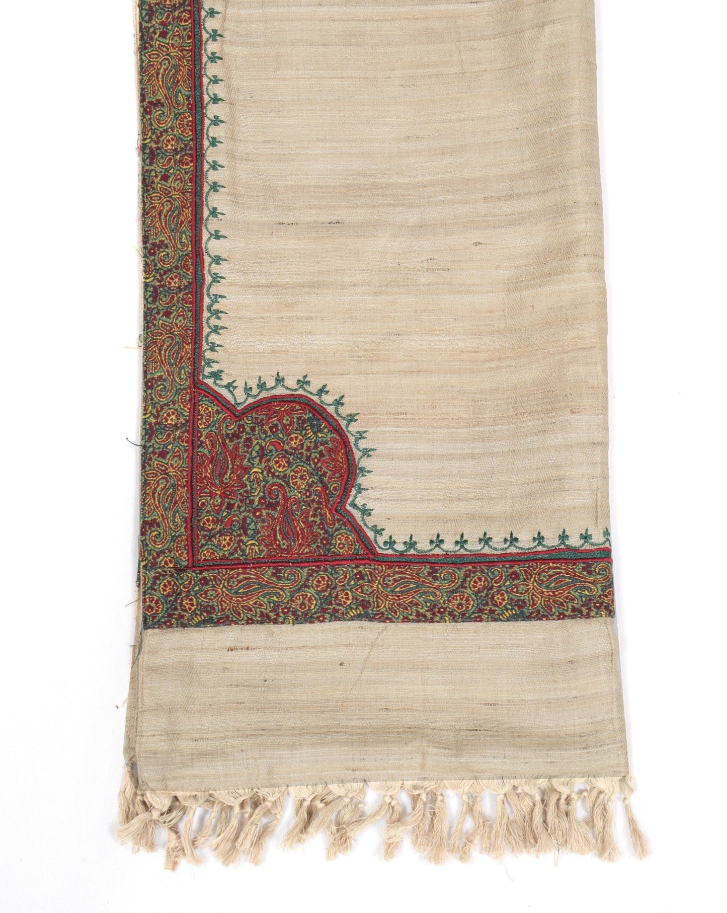 Sushila Vintage Brown Dupatta 100% Pure Khadi Patch Work Premium Long Stole Wrap