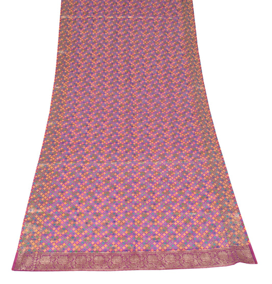 Sushila Vintage Purple Art Silk Dupatta Printed & Woven Daily Wear Long Stole