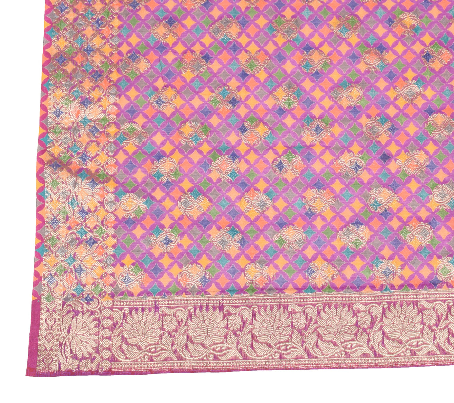 Sushila Vintage Purple Art Silk Dupatta Printed & Woven Daily Wear Long Stole