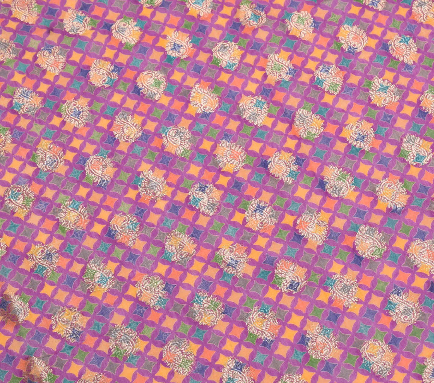 Sushila Vintage Purple Art Silk Dupatta Printed & Woven Daily Wear Long Stole