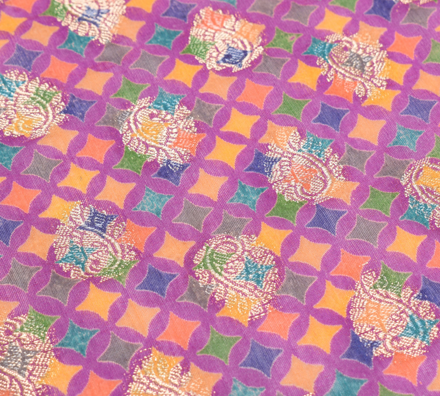 Sushila Vintage Purple Art Silk Dupatta Printed & Woven Daily Wear Long Stole