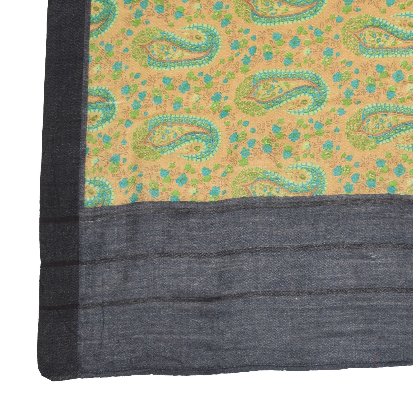 Sushila Vintage Brown Printed Dupatta Pure Woolen Woven Soft Indian Long Stole