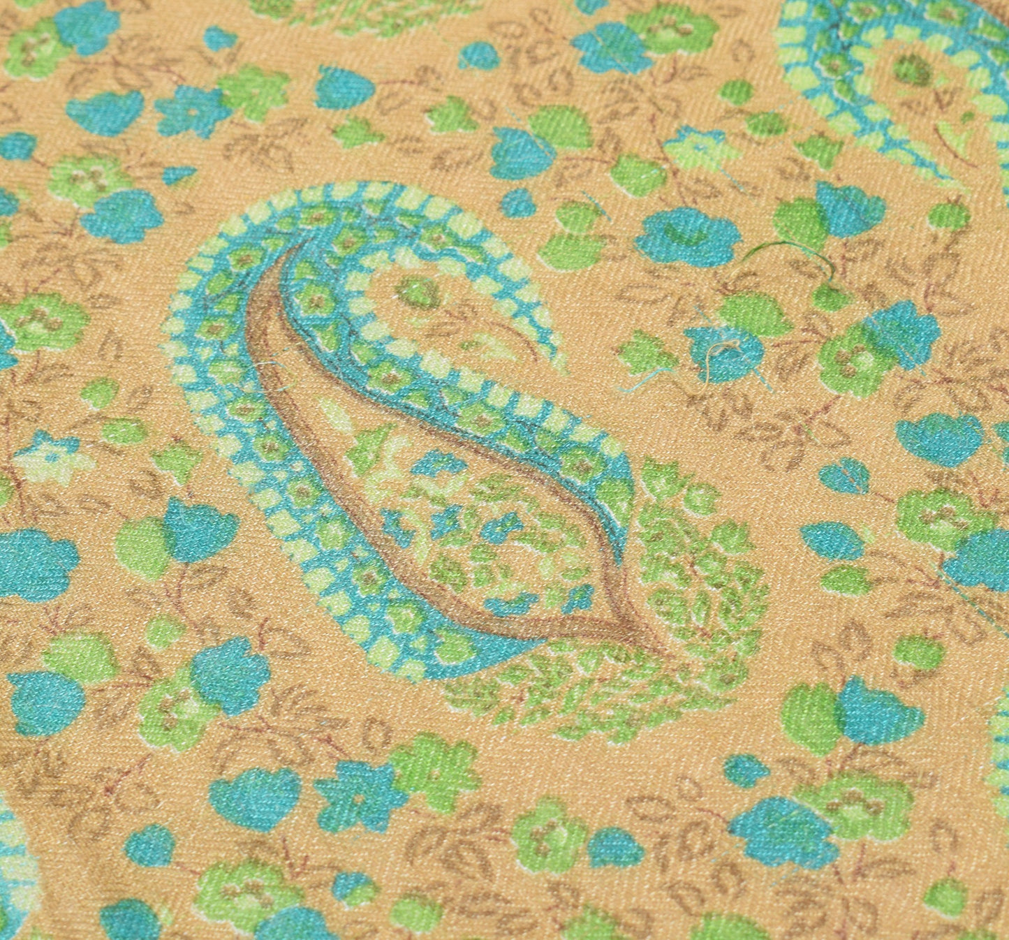 Sushila Vintage Brown Printed Dupatta Pure Woolen Woven Soft Indian Long Stole