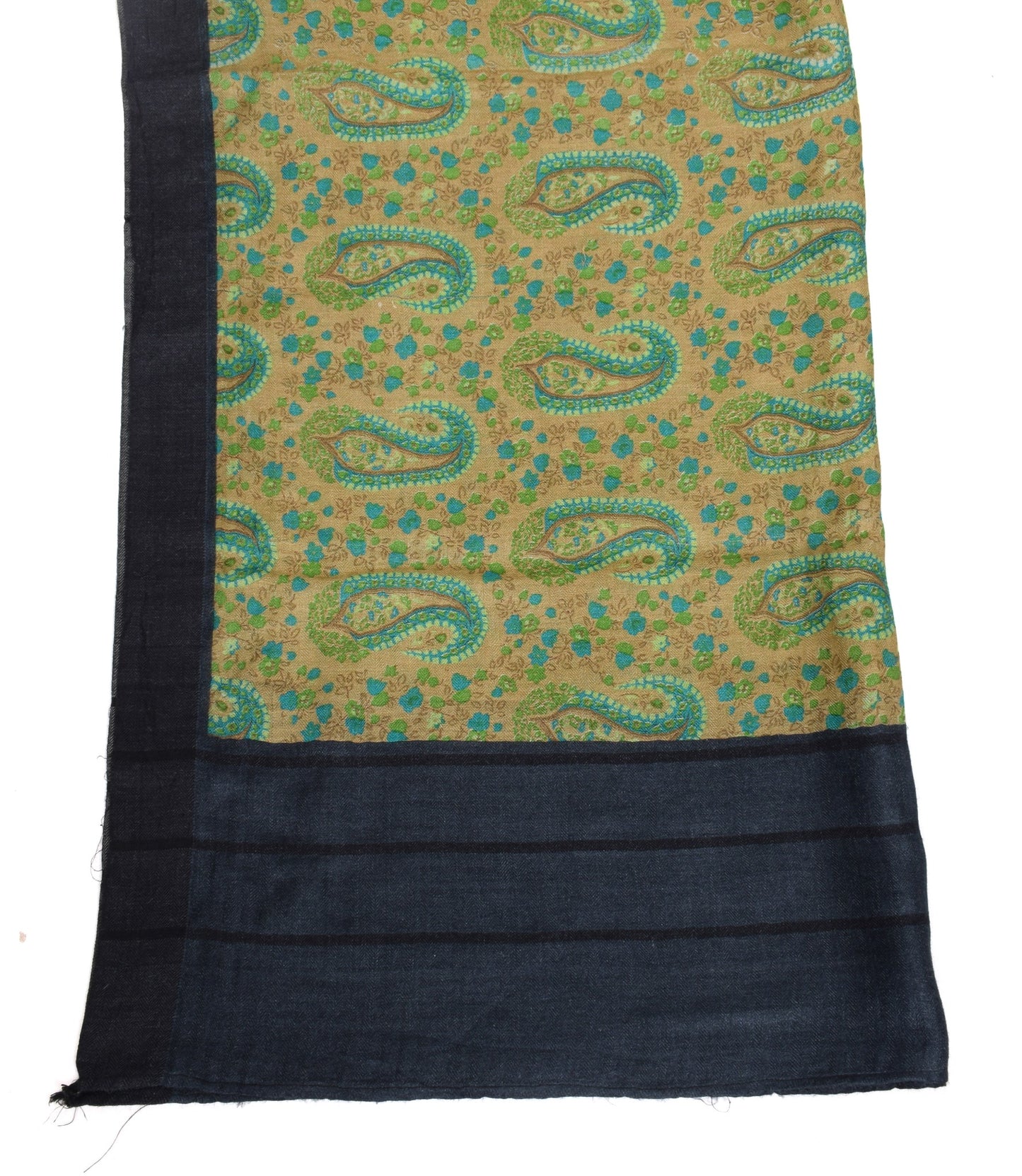 Sushila Vintage Brown Printed Dupatta Pure Woolen Woven Soft Indian Long Stole