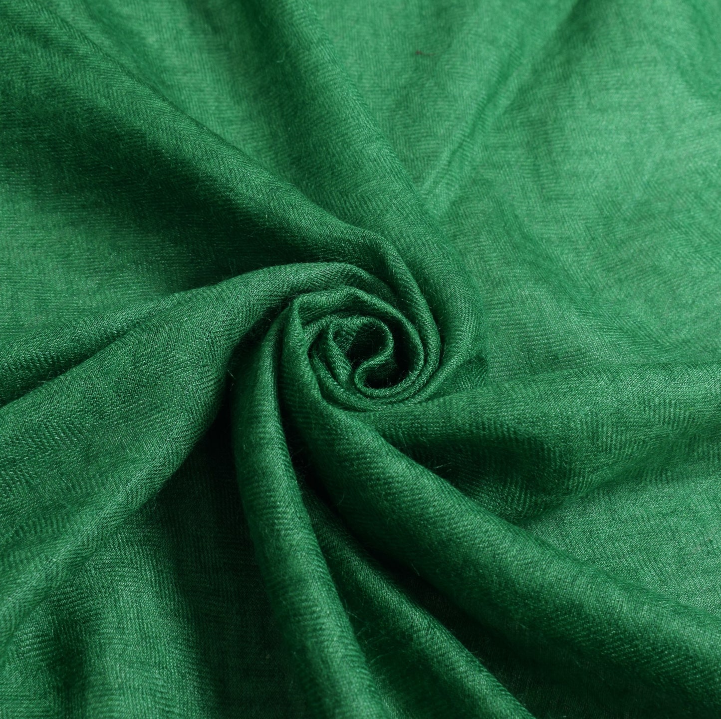 Sushila Vintage Green Dupatta Zig-Zag Pure Woolen Zig-Zag Print Soft Long Stole